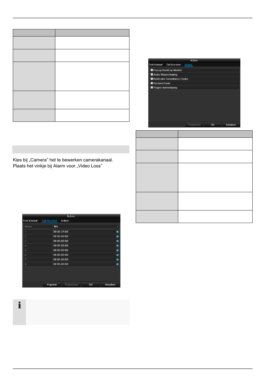 Hoofd menu, Videoverlies | ABUS TVVR41210 Operating instructions User Manual | Page 154 / 409