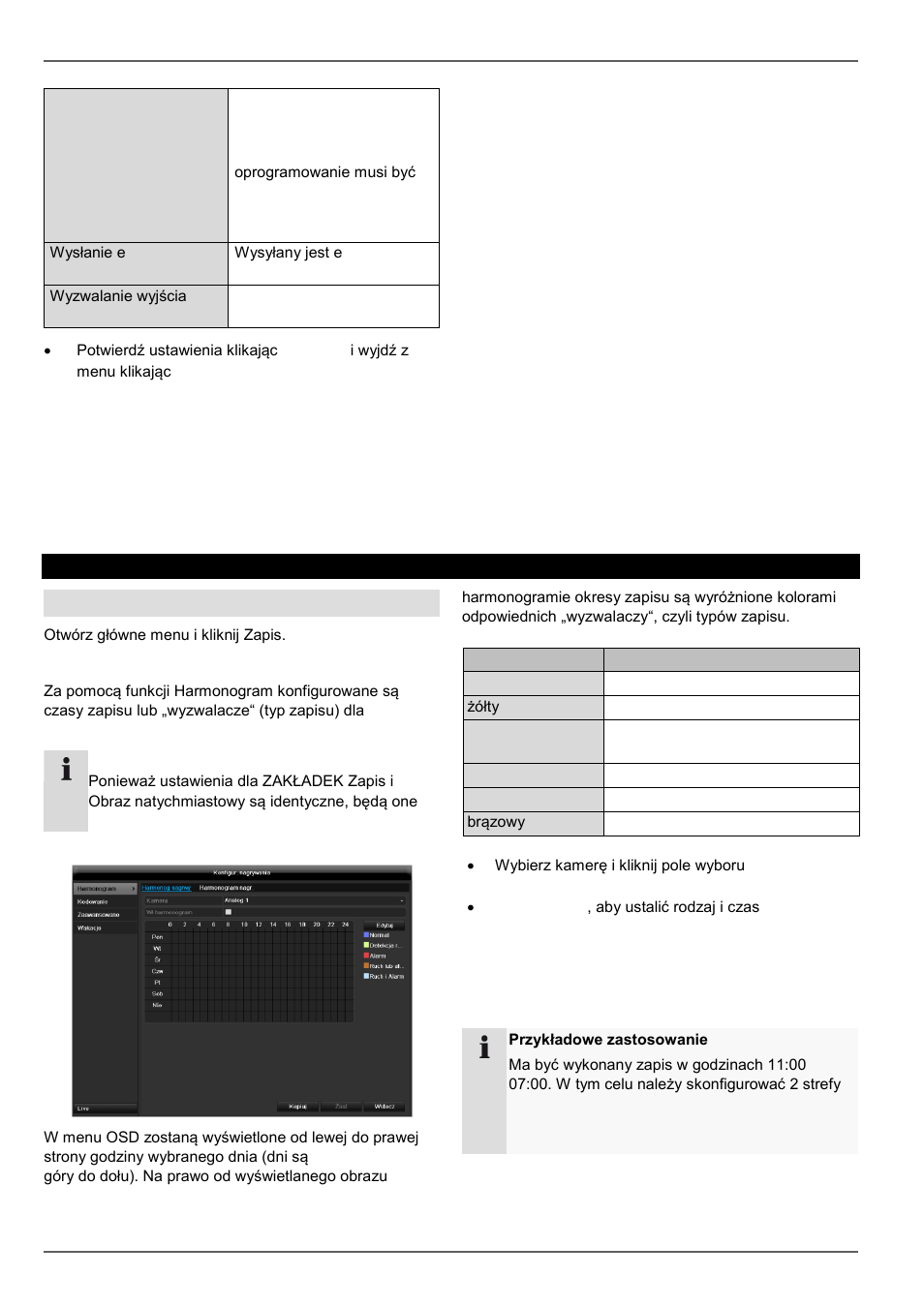 Konfiguracja nagrywania, Ustawianie, Harmonogram | ABUS TVVR41210 Operating instructions User Manual | Page 329 / 409