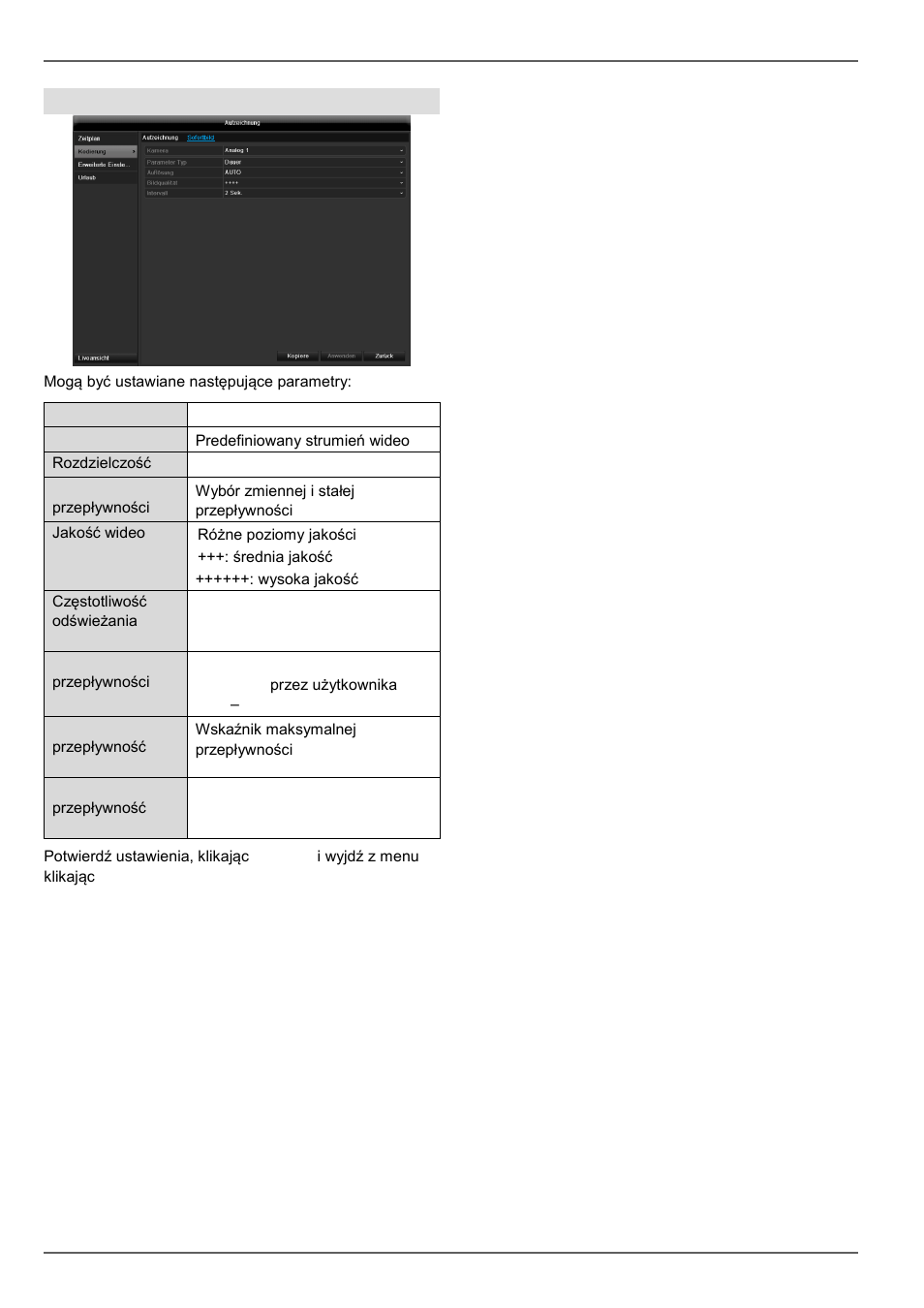Tab substream, Kodowanie | ABUS TVVR41210 Operating instructions User Manual | Page 331 / 409