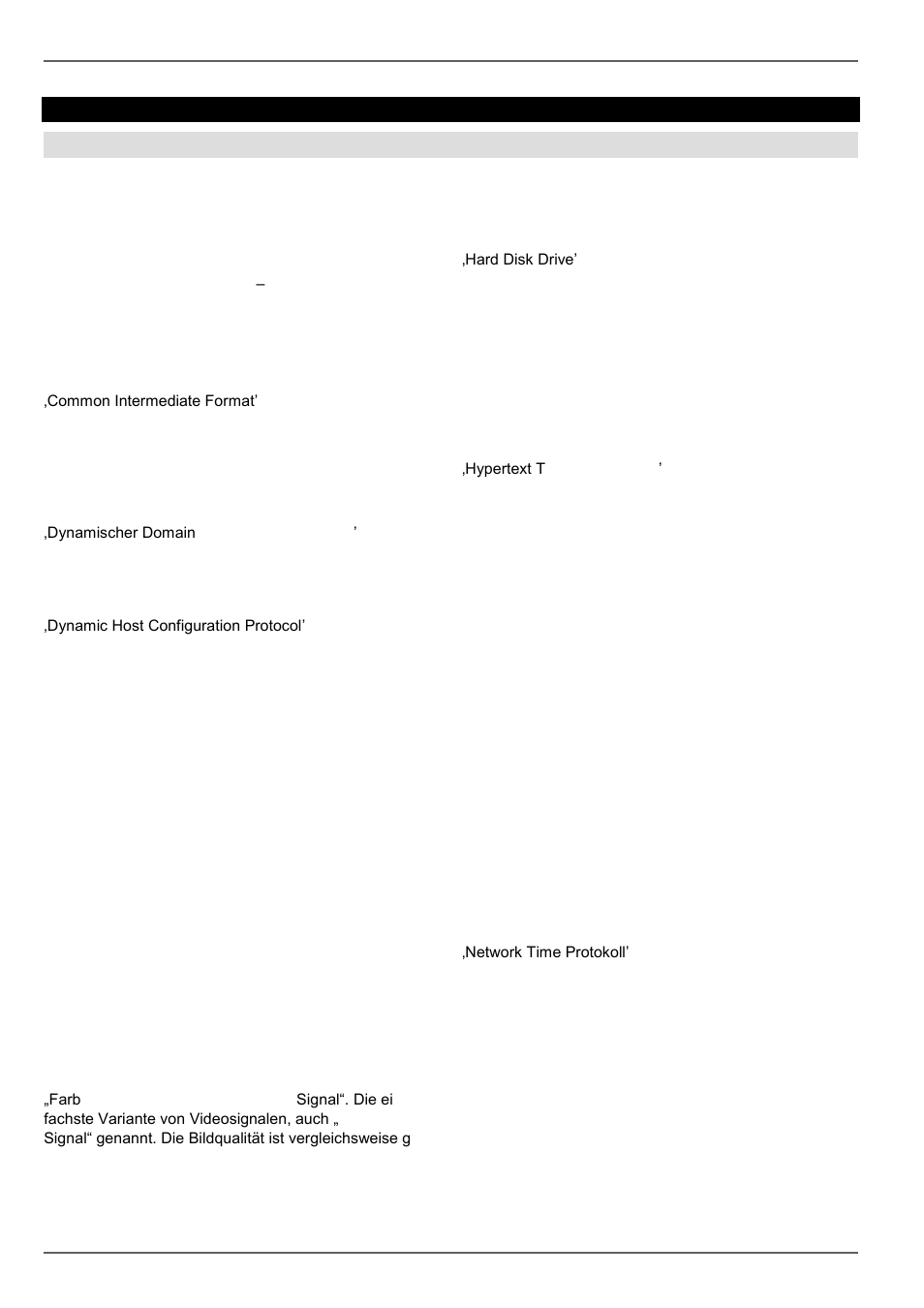 Glossar, Verwendete fachbegriffe | ABUS TVVR41210 Operating instructions User Manual | Page 55 / 409