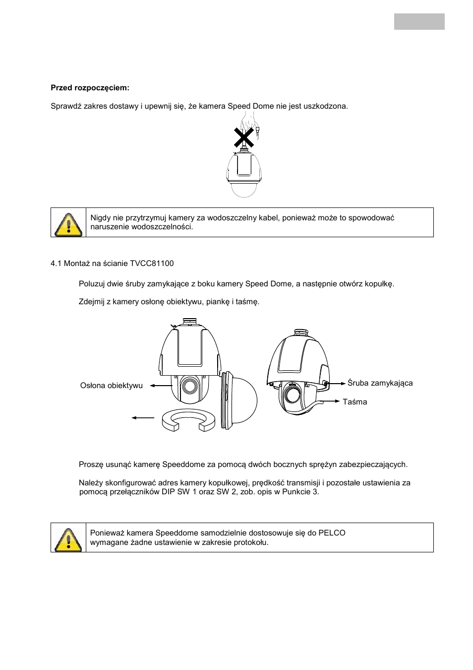 Polski 4. instalacja | ABUS TVCC81500 Quick Operating instructions User Manual | Page 128 / 146