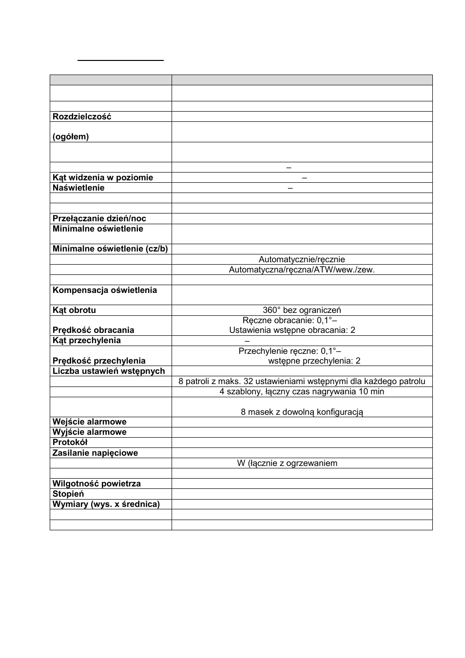 Dane techniczne | ABUS TVCC81500 Operating instructions User Manual | Page 138 / 139