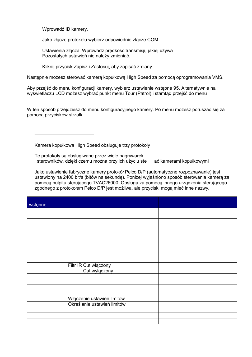 Kombinacje klawiszy | ABUS TVCC81000 Operating instructions User Manual | Page 122 / 139