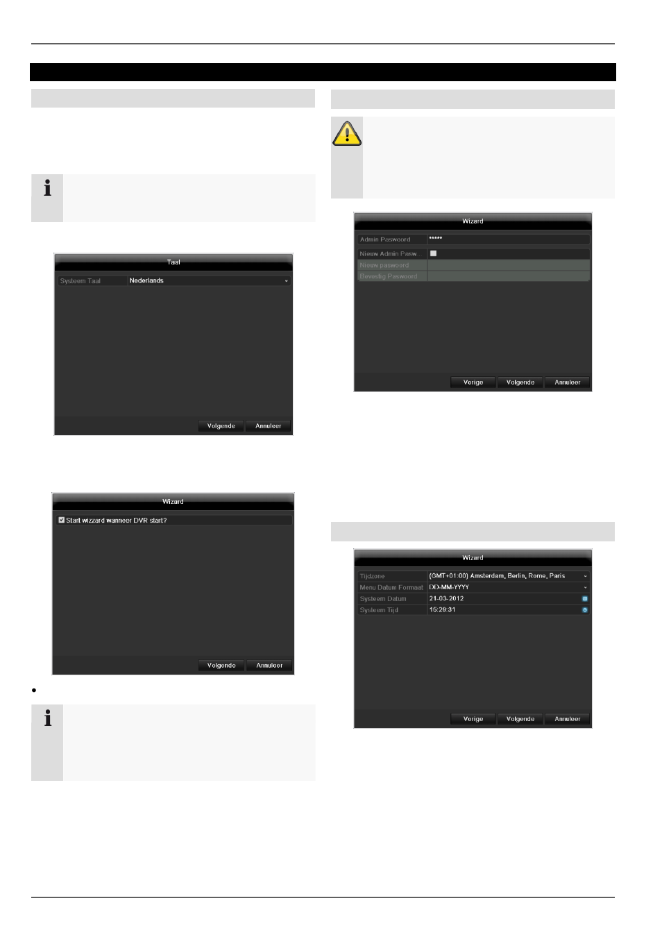 Hulpprogramma instellingen, Systeem configureren, Beheerder aanmaken | Datum / tijd | ABUS TVHD80110 Operating instructions User Manual | Page 132 / 408
