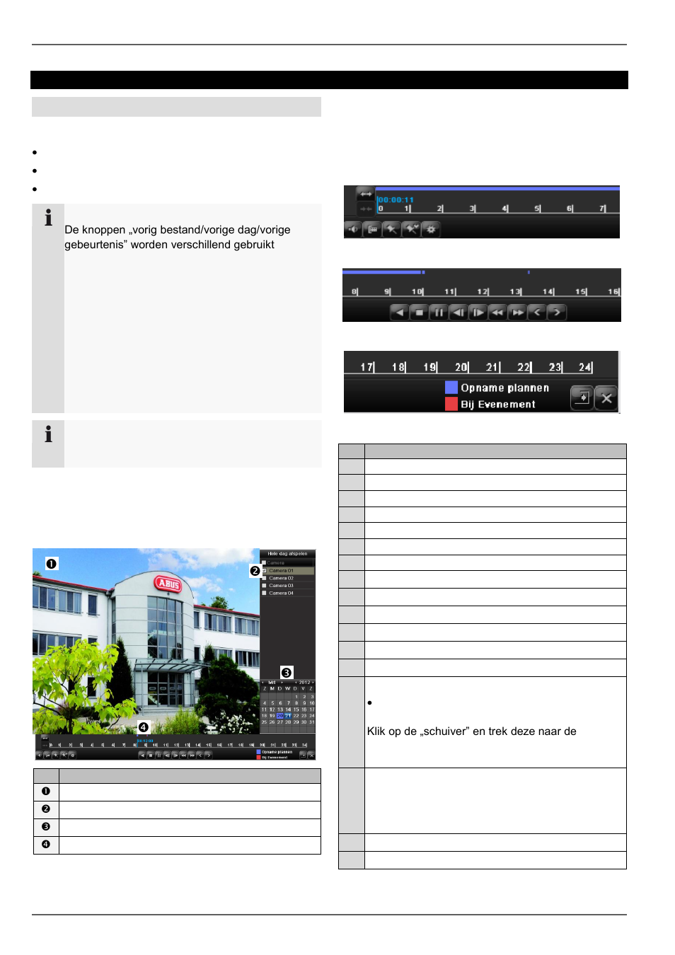 Het weergavescherm, Bediening via de besturingstoetsen, Weergave | Algemeen | ABUS TVHD80110 Operating instructions User Manual | Page 137 / 408