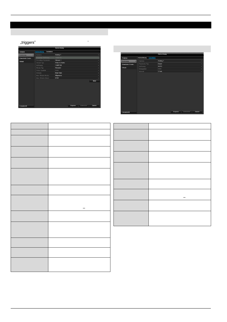 Codeer, Tab opnemen, Tab substream | ABUS TVHD80110 Operating instructions User Manual | Page 156 / 408