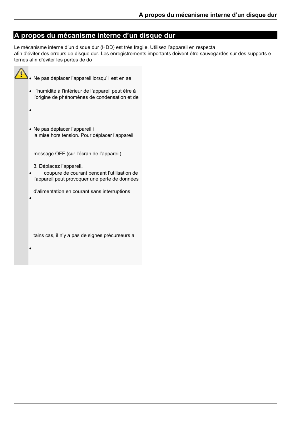 A propos du mécanisme interne d’un disque dur | ABUS TVHD80110 Operating instructions User Manual | Page 234 / 408