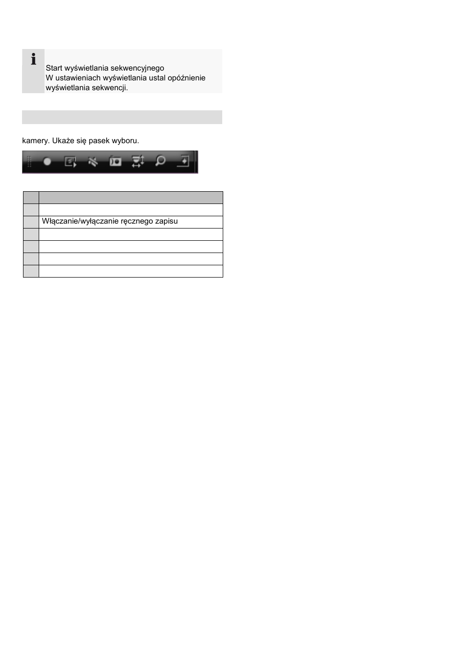 Pasek wyboru na obrazie kamery | ABUS TVHD80110 Operating instructions User Manual | Page 312 / 408