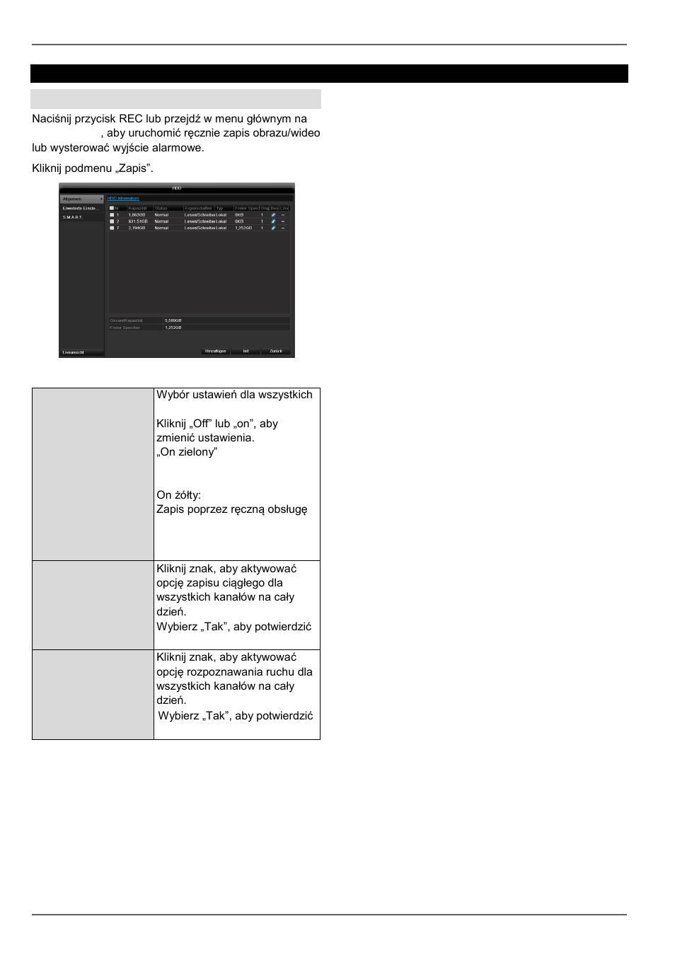 Zapis panika, Zapis | ABUS TVHD80110 Operating instructions User Manual | Page 335 / 408