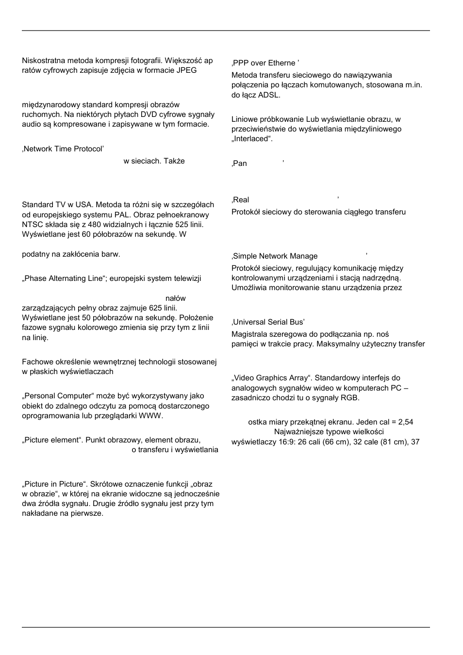 Glosariusz | ABUS TVHD80110 Operating instructions User Manual | Page 348 / 408