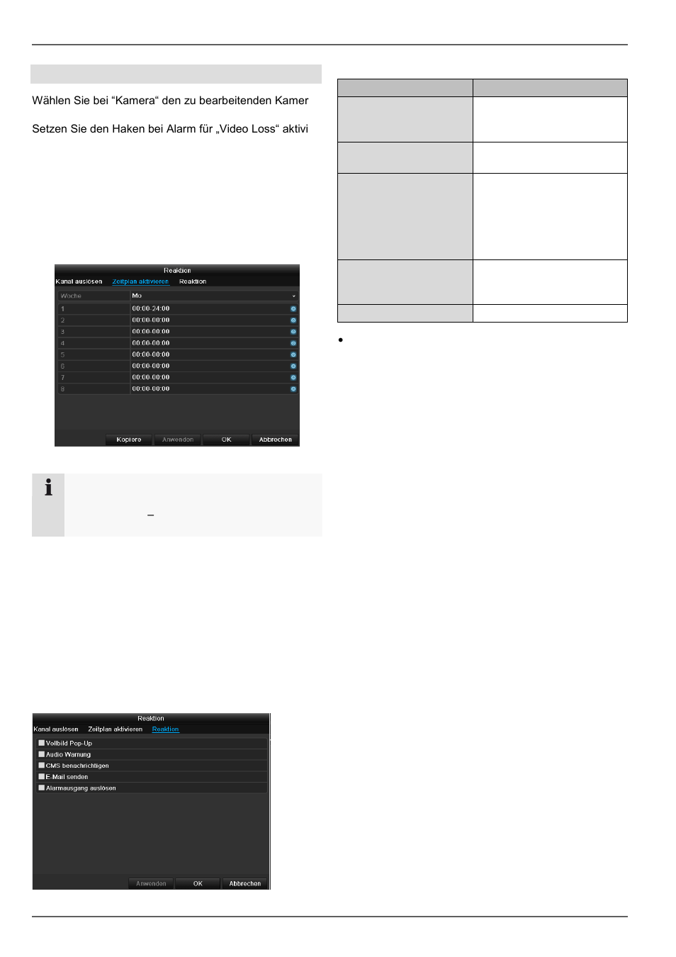 Konfiguration, Videoverlust | ABUS TVHD80110 Operating instructions User Manual | Page 36 / 408