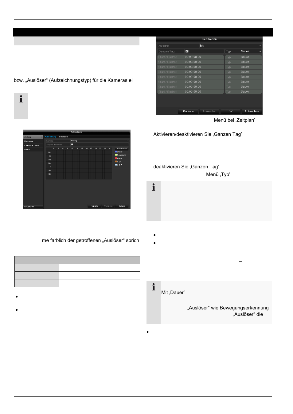 Aufzeichnung, Zeitplan, Konfiguration | Einrichten | ABUS TVHD80110 Operating instructions User Manual | Page 37 / 408