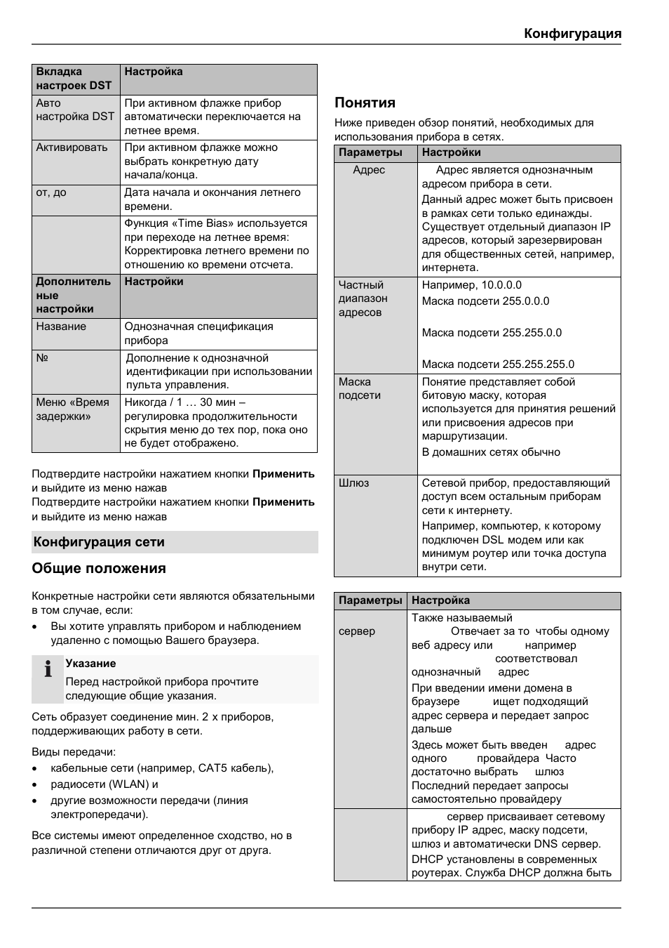 Общие положения, Понятия, Конфигурация | Конфигурация сети | ABUS TVHD80110 Operating instructions User Manual | Page 377 / 408