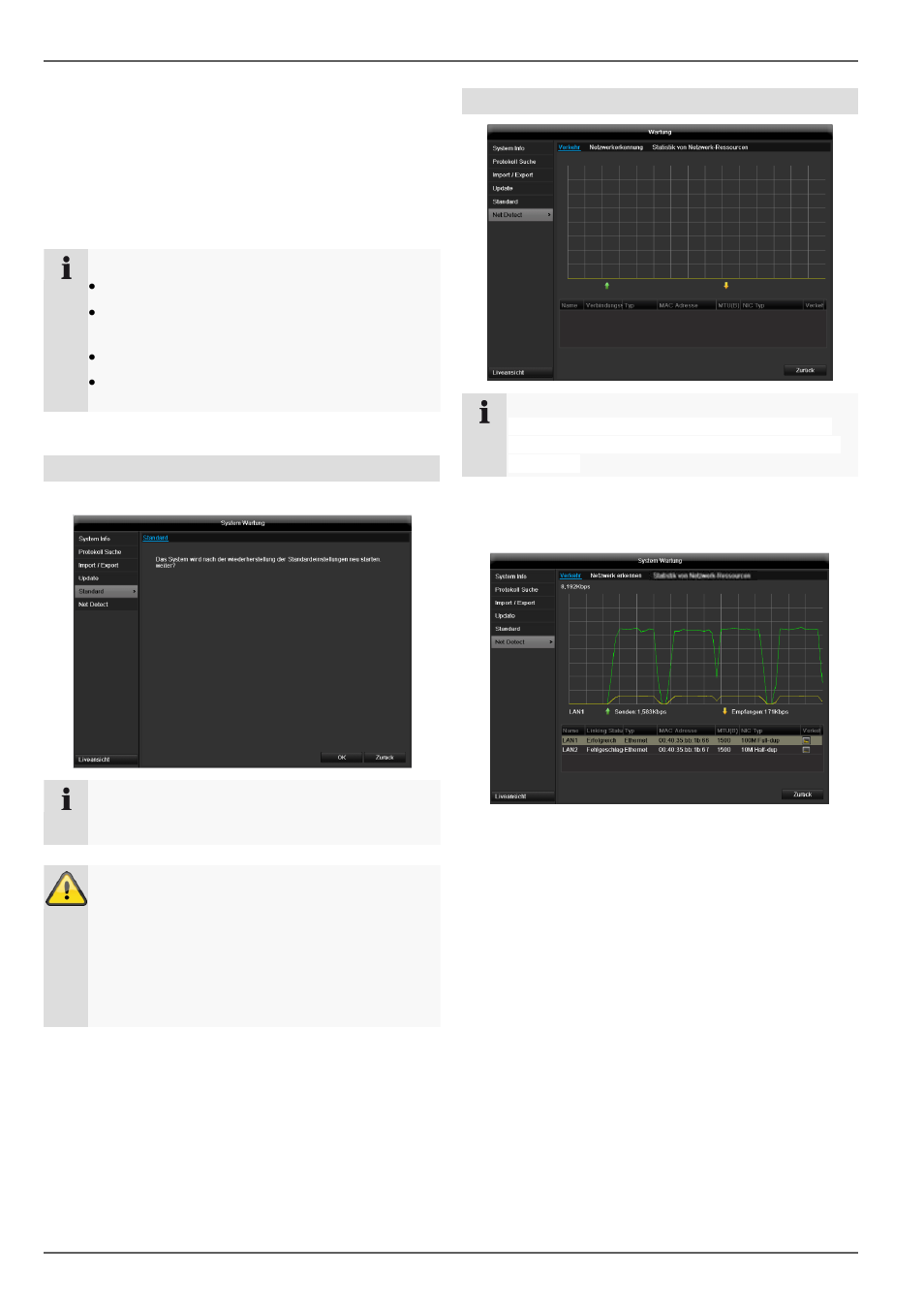 Wartung, System reset durchführen, Netzwerk | ABUS TVHD80110 Operating instructions User Manual | Page 48 / 408