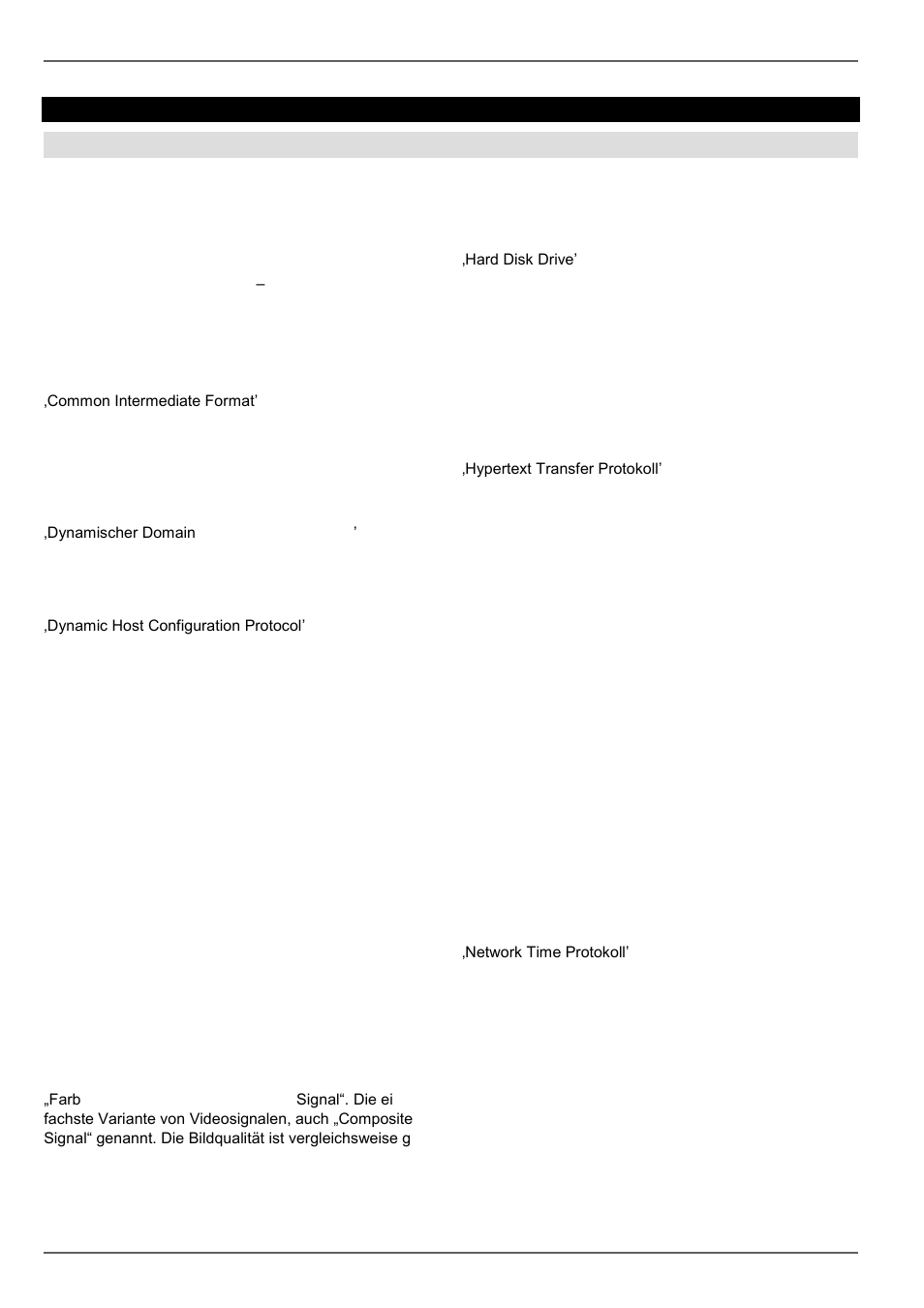 Glossar, Verwendete fachbegriffe | ABUS TVHD80110 Operating instructions User Manual | Page 55 / 408