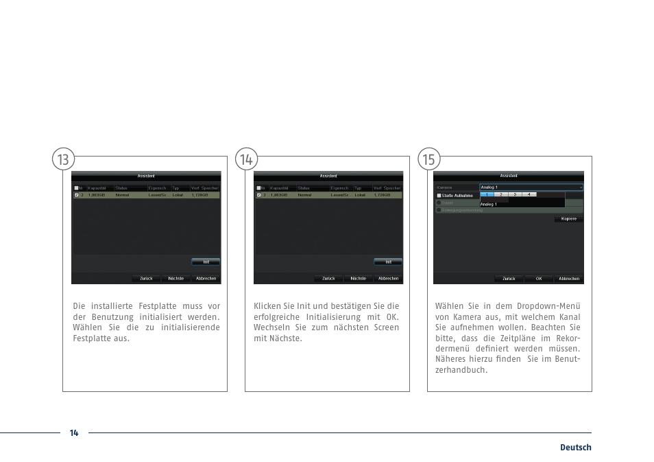 ABUS TVHD80110 Quick operating instructions User Manual | Page 14 / 87