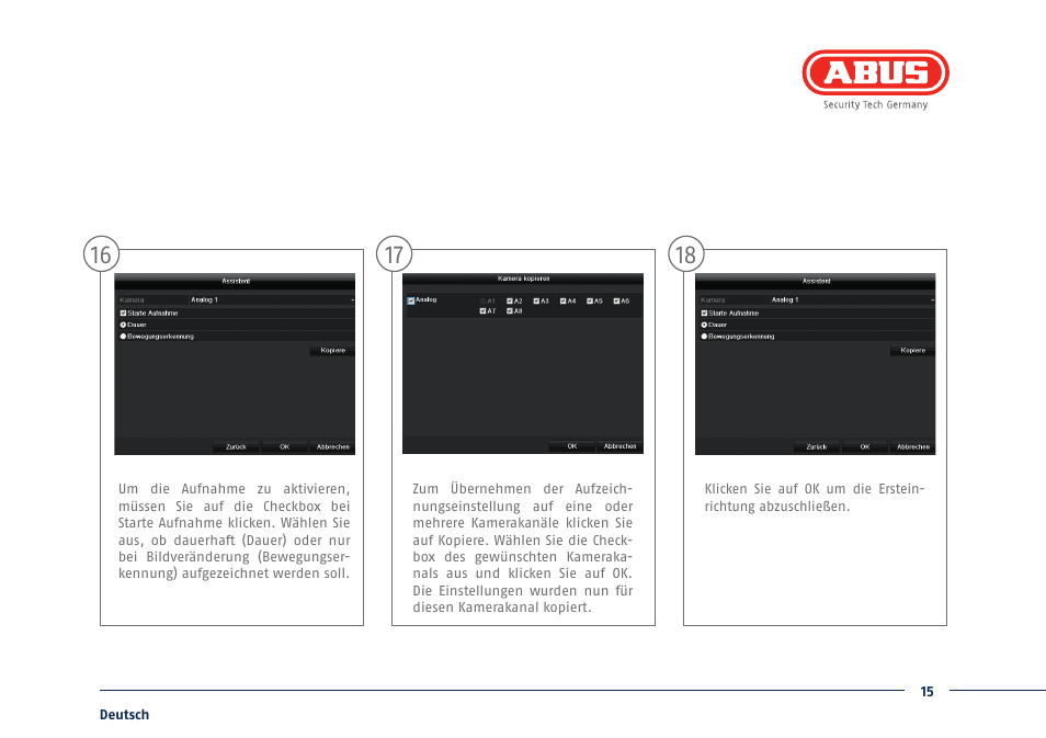 ABUS TVHD80110 Quick operating instructions User Manual | Page 15 / 87