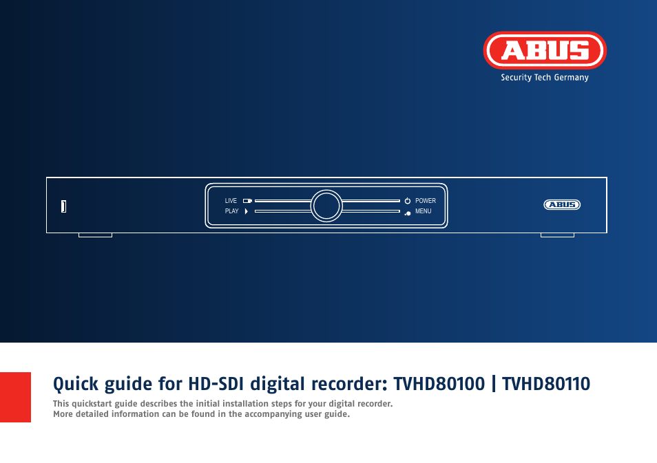 ABUS TVHD80110 Quick operating instructions User Manual | Page 17 / 87