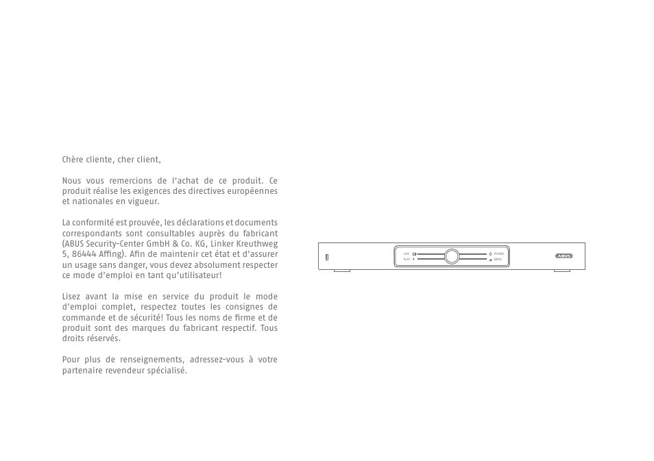 ABUS TVHD80110 Quick operating instructions User Manual | Page 30 / 87