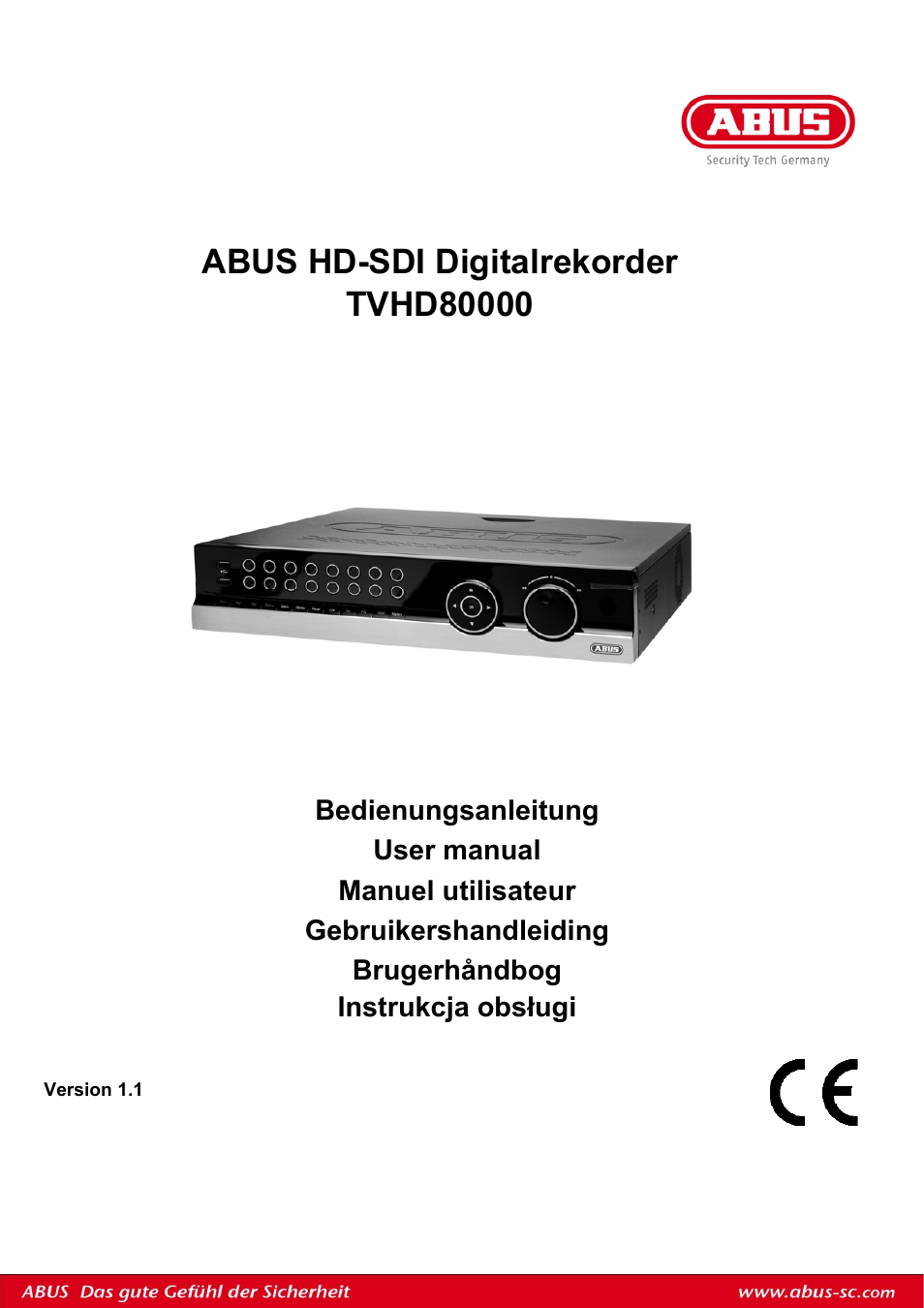 ABUS TVHD80010 Operating instructions User Manual | 366 pages
