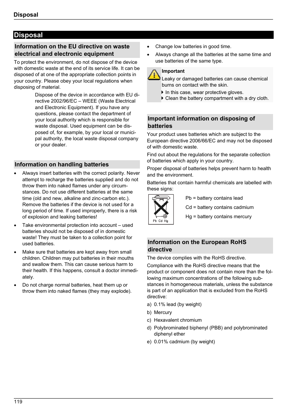 Disposal | ABUS TVHD80010 Operating instructions User Manual | Page 119 / 366
