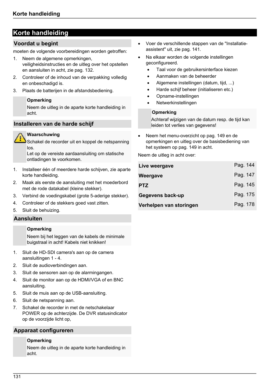 Korte handleiding | ABUS TVHD80010 Operating instructions User Manual | Page 131 / 366