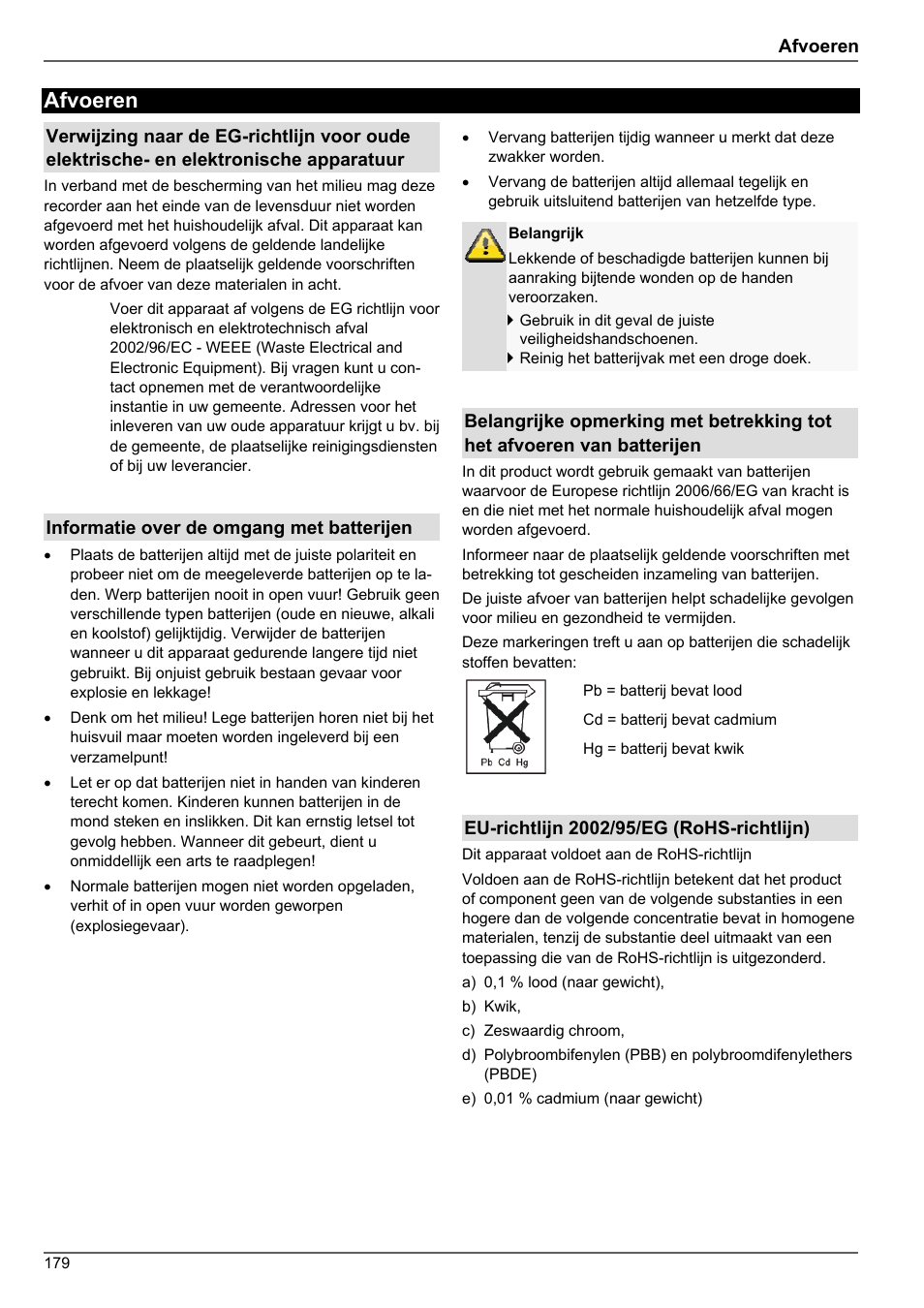 Afvoeren | ABUS TVHD80010 Operating instructions User Manual | Page 179 / 366