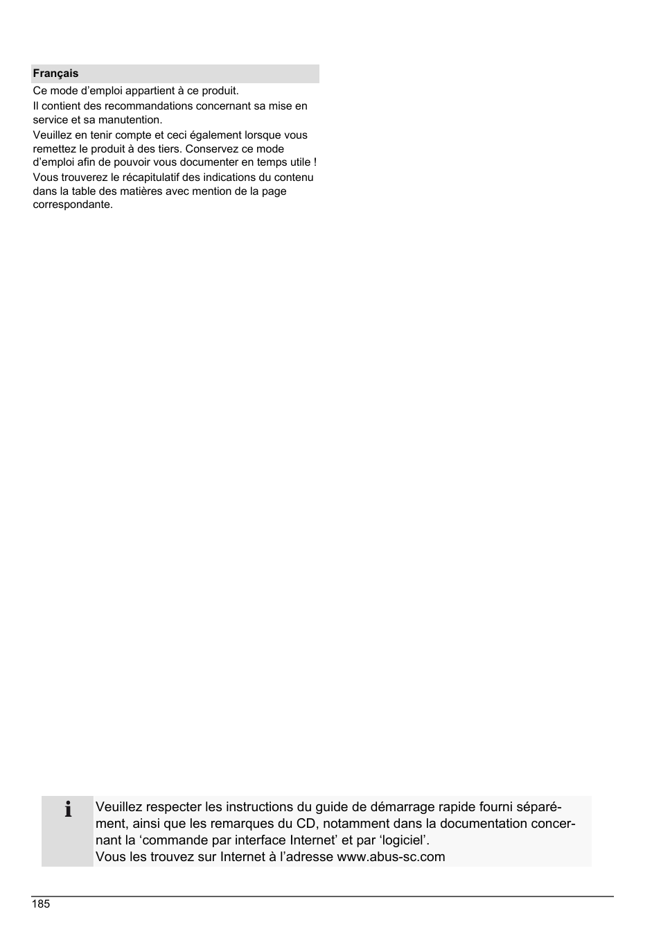 ABUS TVHD80010 Operating instructions User Manual | Page 185 / 366