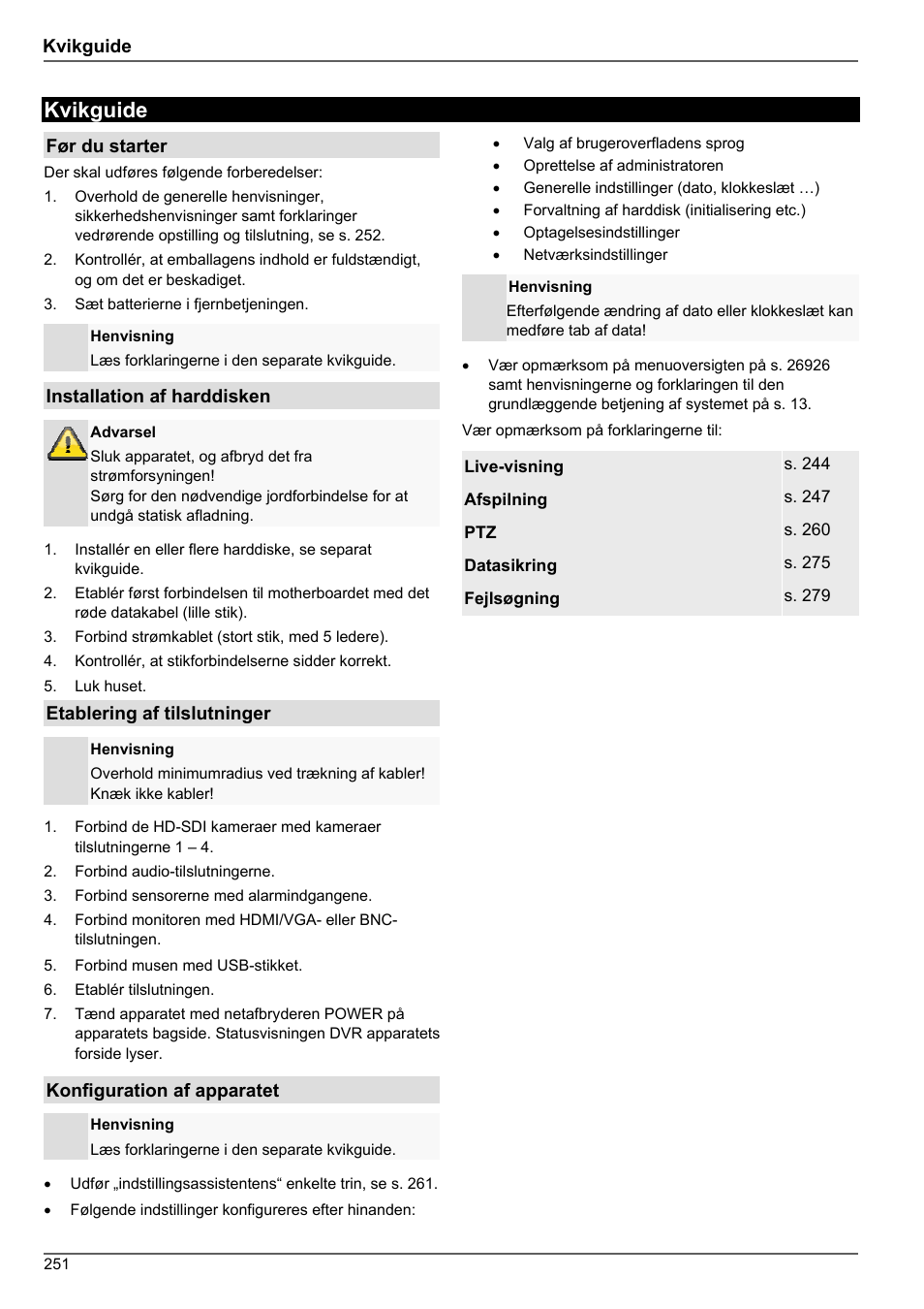 Kvikguide | ABUS TVHD80010 Operating instructions User Manual | Page 251 / 366