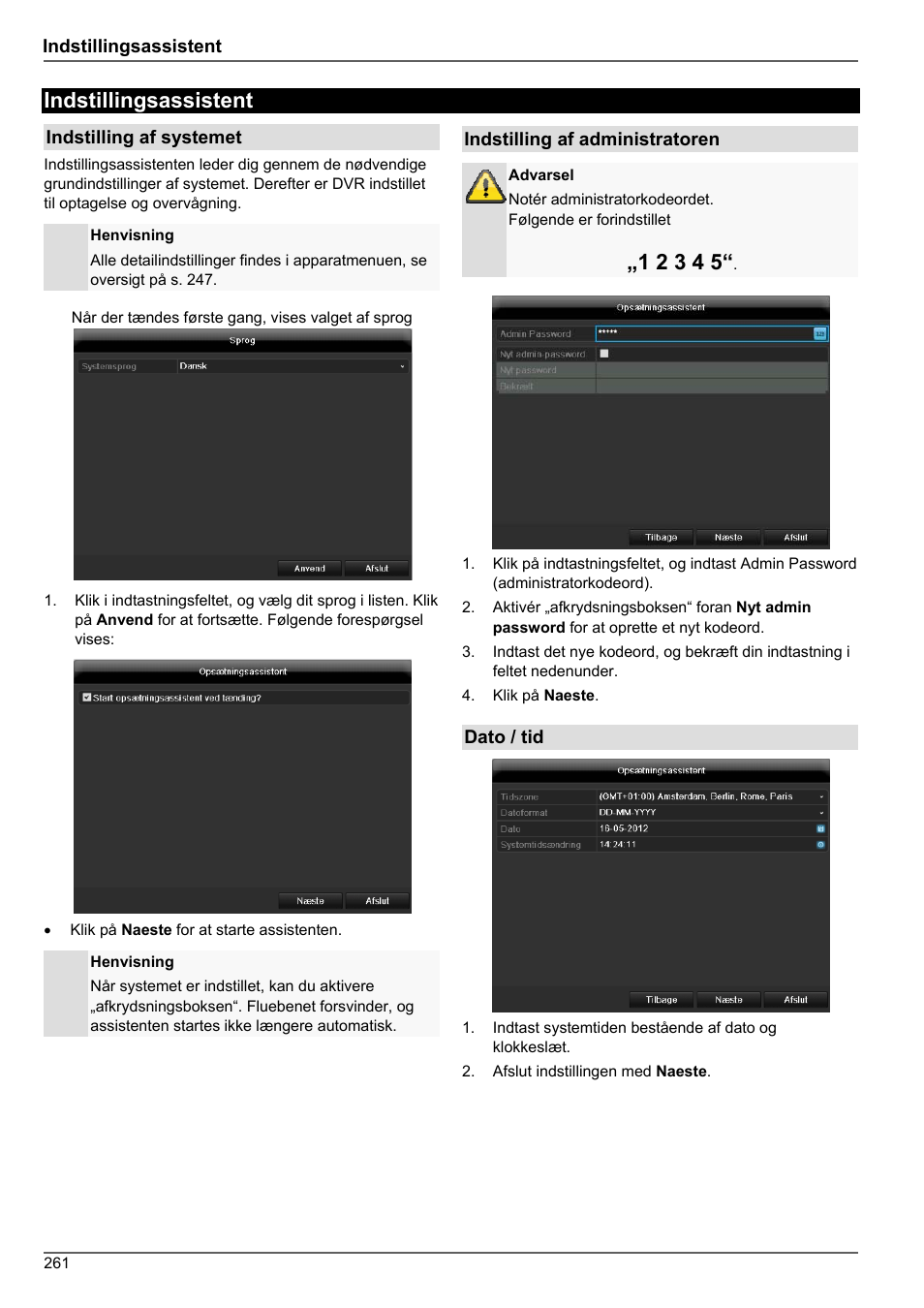 Indstillingsassistent | ABUS TVHD80010 Operating instructions User Manual | Page 261 / 366