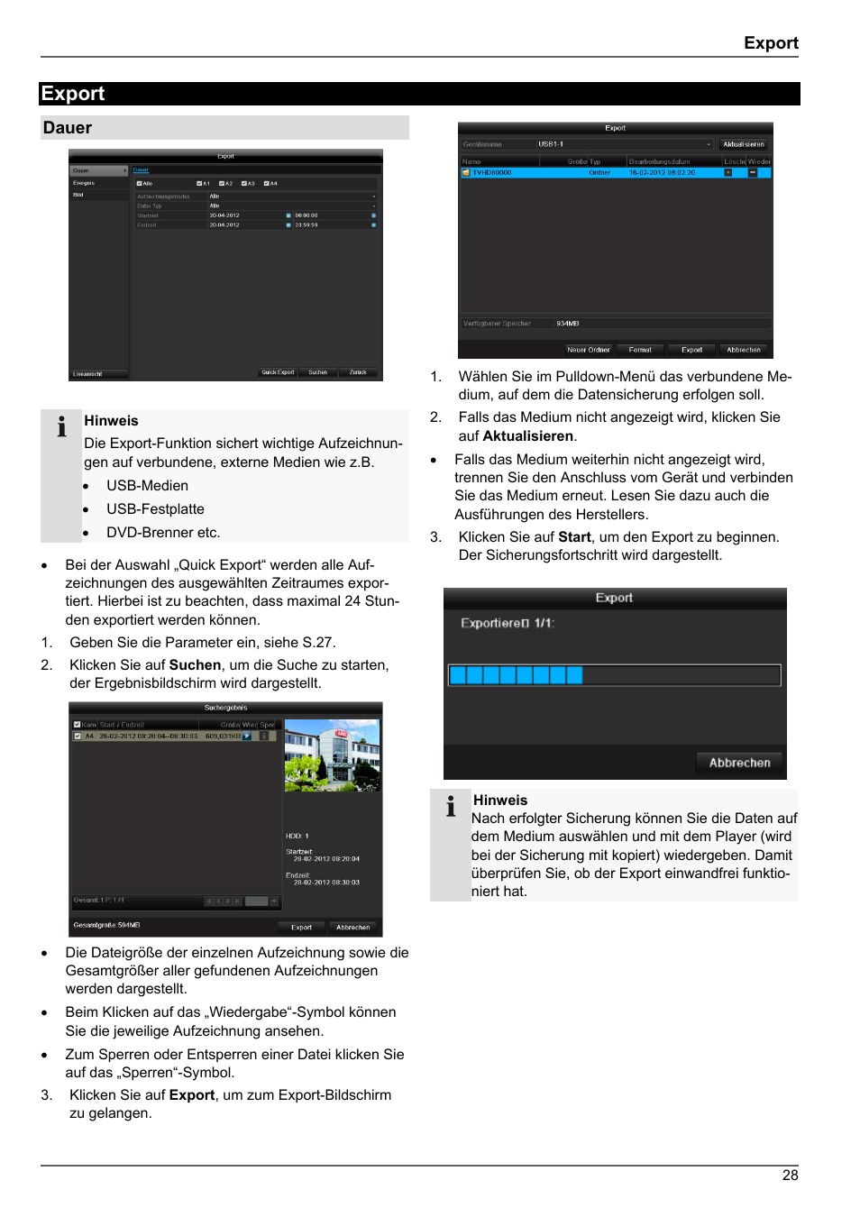 Export | ABUS TVHD80010 Operating instructions User Manual | Page 28 / 366