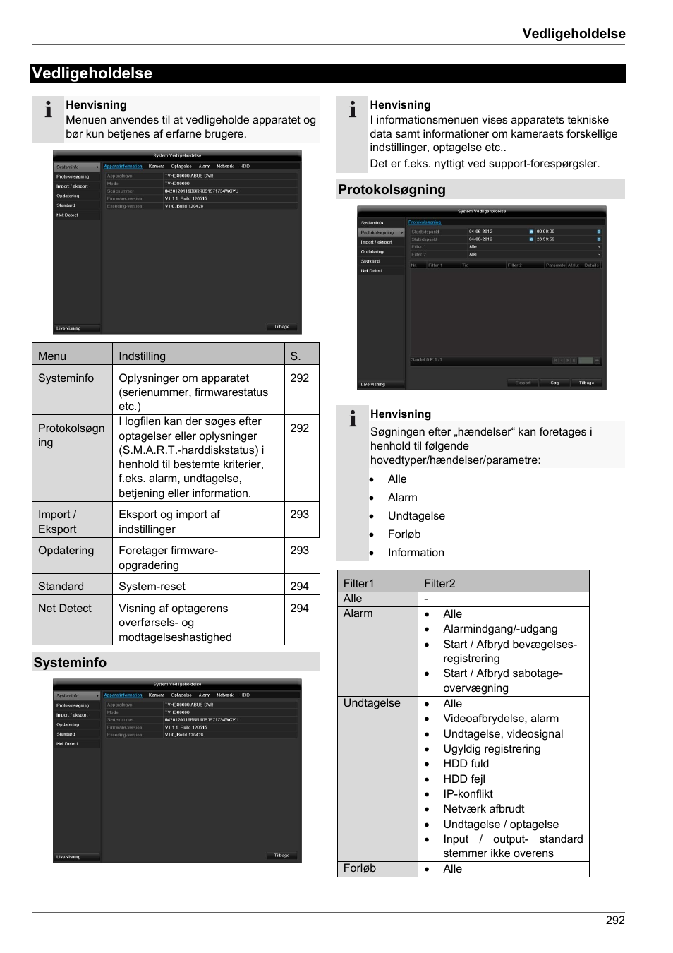 Vedligeholdelse | ABUS TVHD80010 Operating instructions User Manual | Page 292 / 366