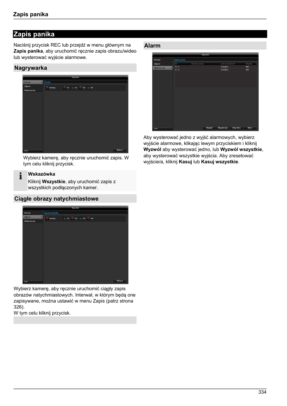 Zapis panika | ABUS TVHD80010 Operating instructions User Manual | Page 334 / 366