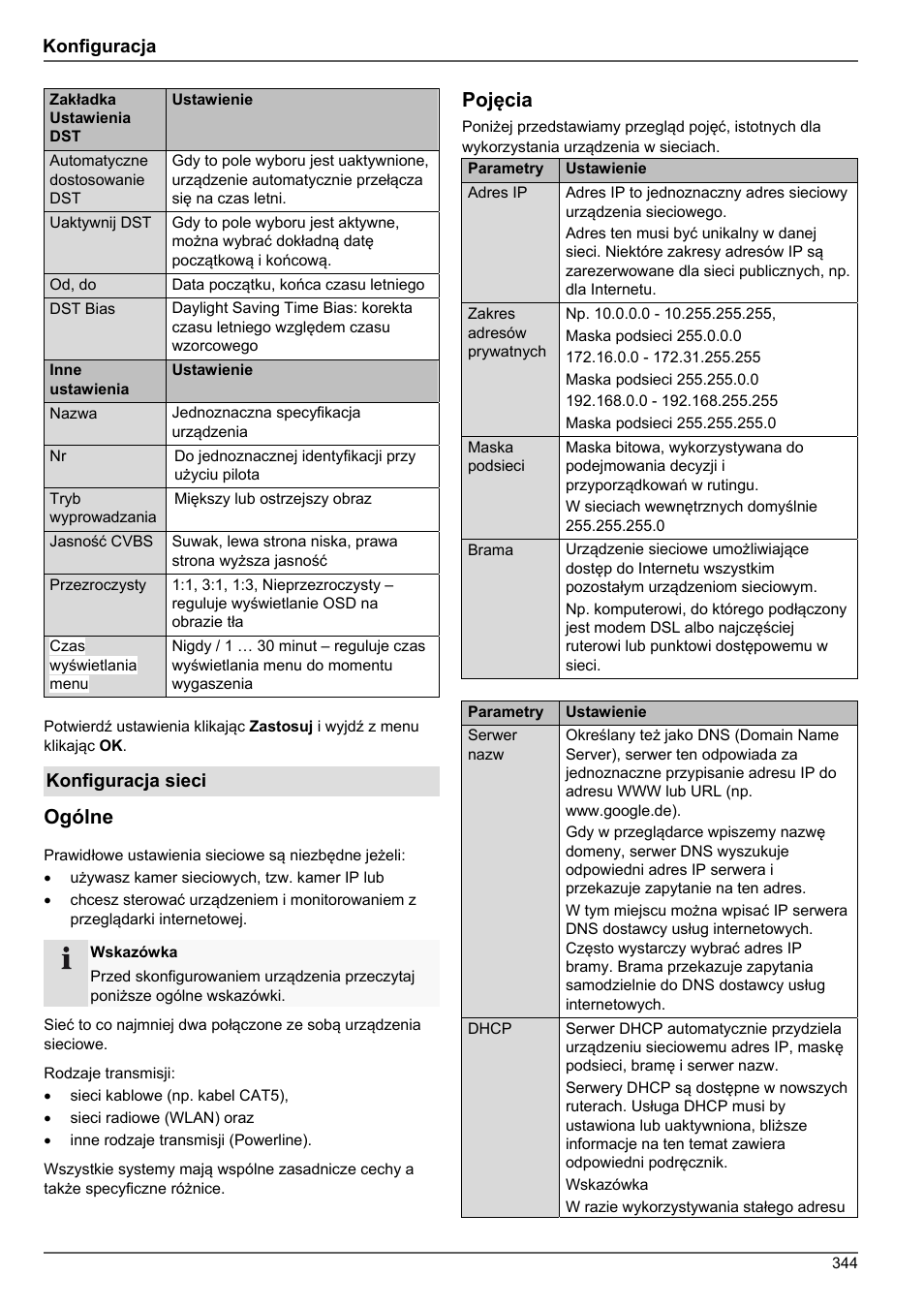Ogólne, Pojęcia | ABUS TVHD80010 Operating instructions User Manual | Page 344 / 366
