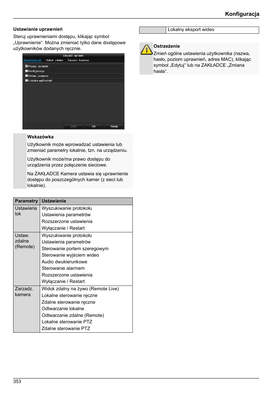 Konfiguracja | ABUS TVHD80010 Operating instructions User Manual | Page 353 / 366