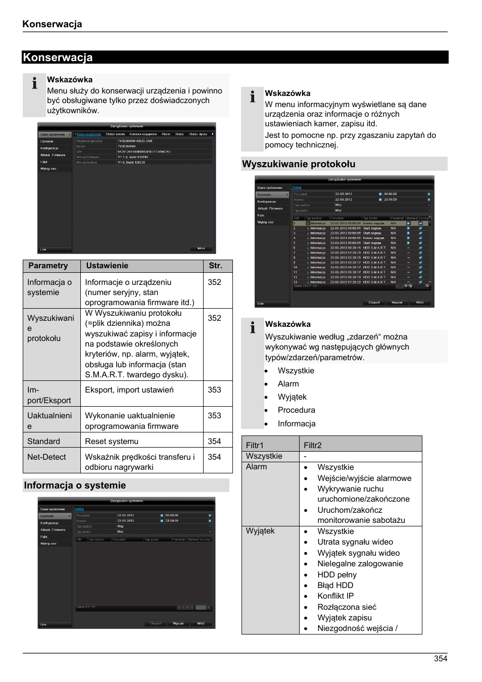 Konserwacja | ABUS TVHD80010 Operating instructions User Manual | Page 354 / 366