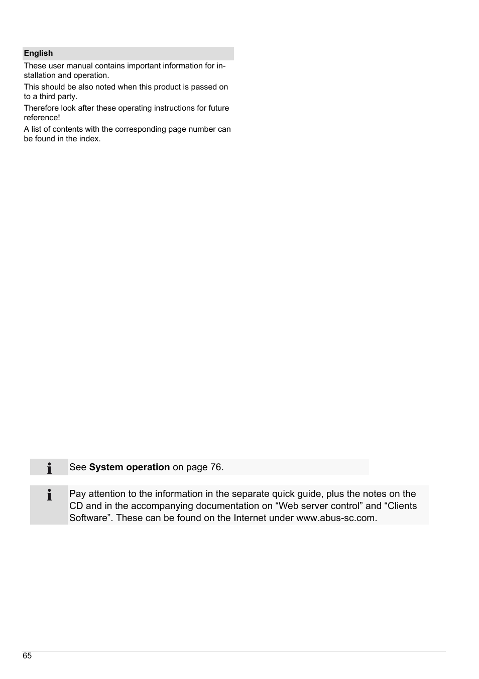 ABUS TVHD80010 Operating instructions User Manual | Page 65 / 366
