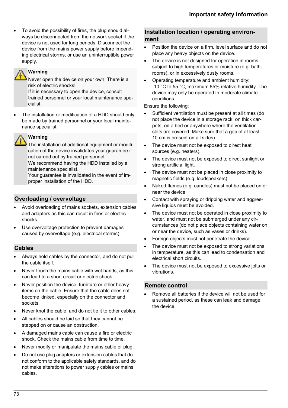 ABUS TVHD80010 Operating instructions User Manual | Page 73 / 366