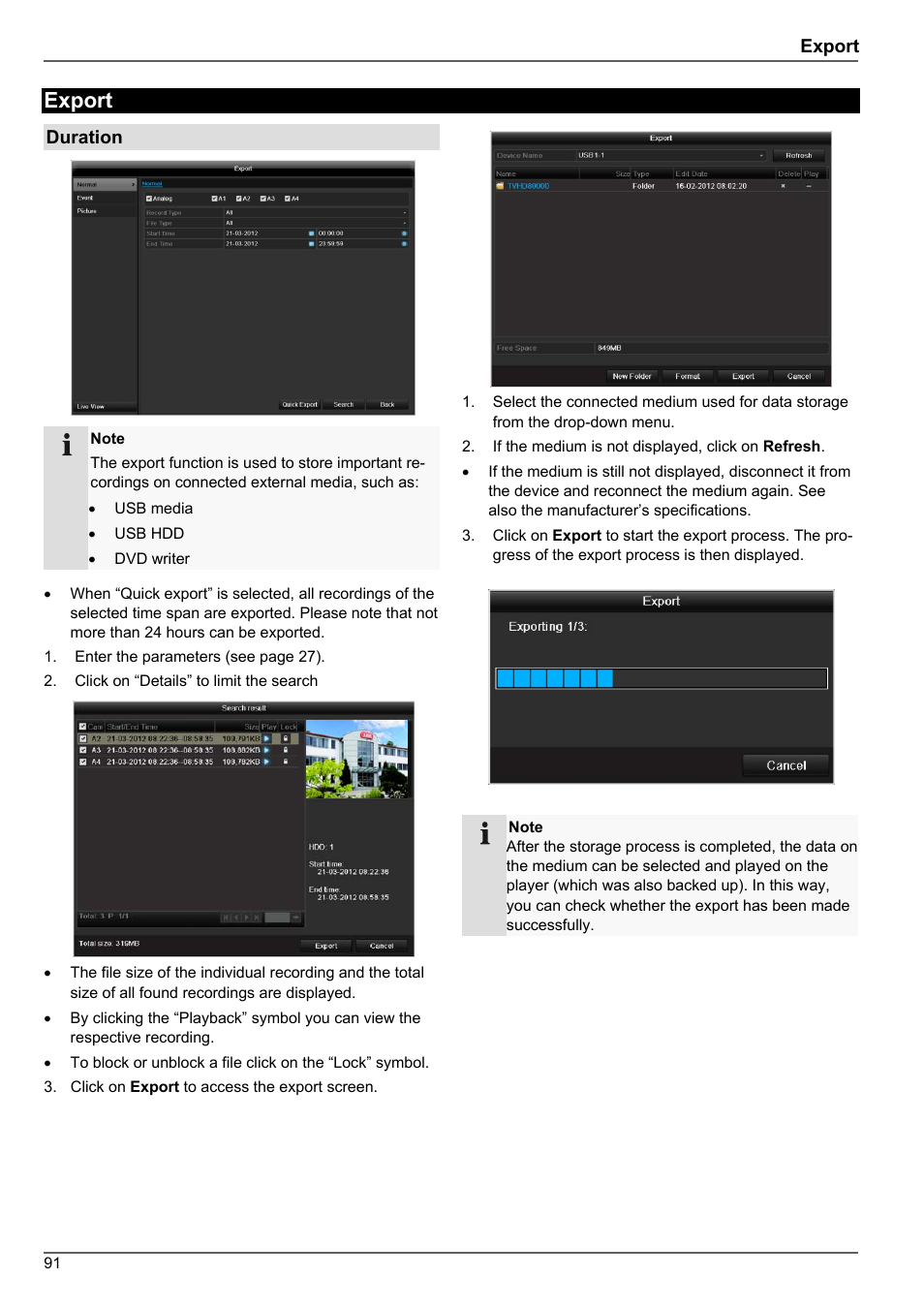Export | ABUS TVHD80010 Operating instructions User Manual | Page 91 / 366
