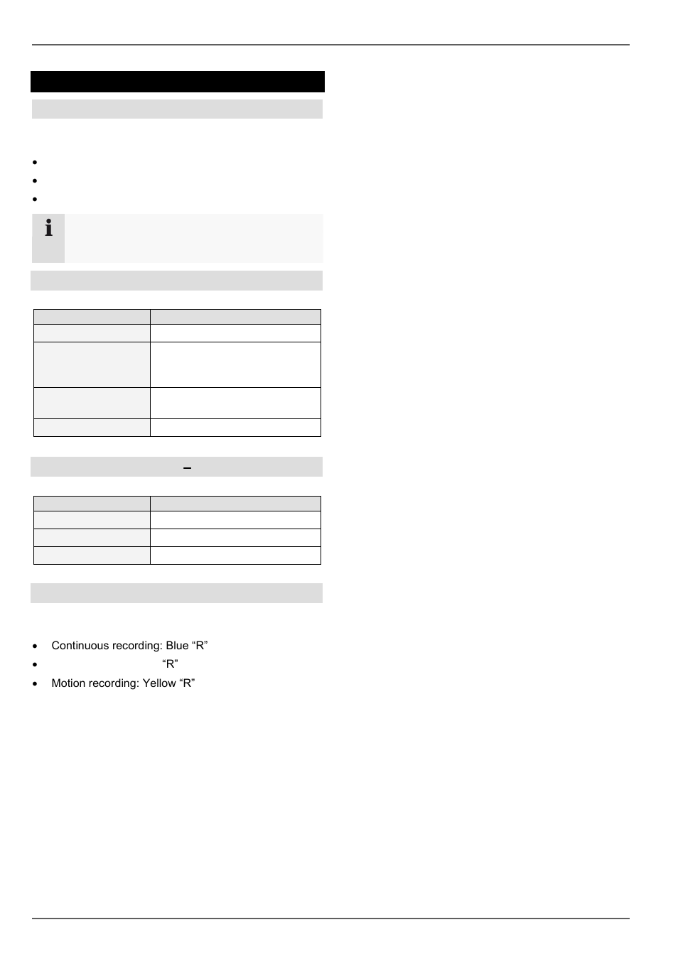 Status displays, General information, Dvr status led | Camera selection keys – status led, Displays on the monitor | ABUS TVVR45021 Operating instructions User Manual | Page 105 / 458