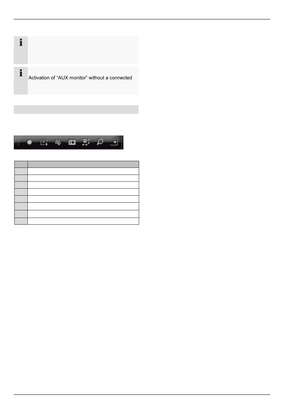 Live view, Selection bar in the camera image | ABUS TVVR45021 Operating instructions User Manual | Page 110 / 458