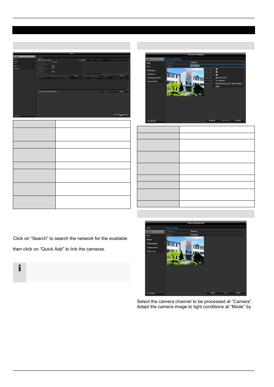Camera, Settings, Image | ABUS TVVR45021 Operating instructions User Manual | Page 127 / 458