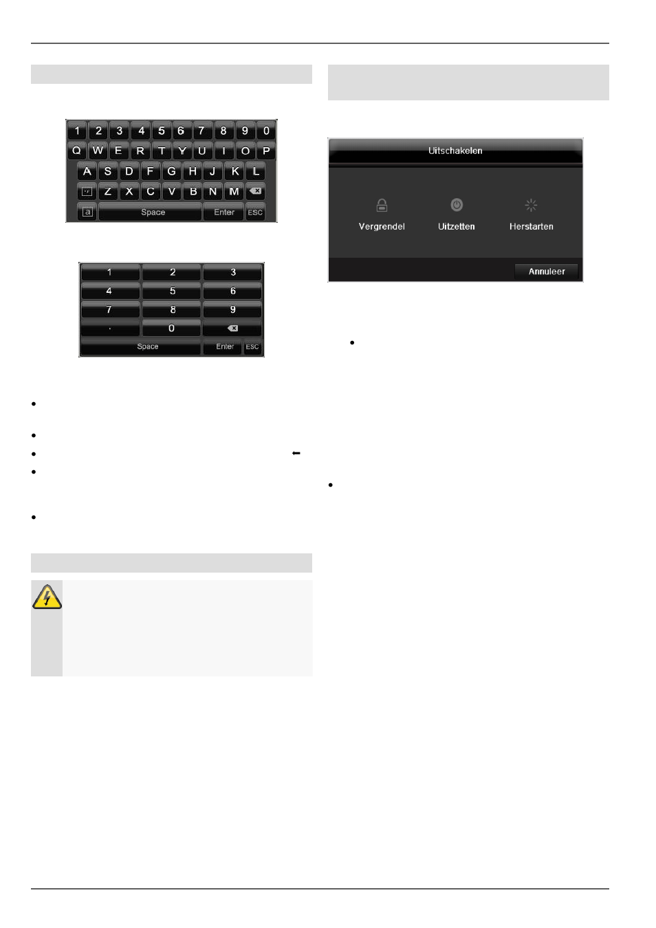 Inleiding, Beeldschermtoetsenbord, Apparaat starten | ABUS TVVR45021 Operating instructions User Manual | Page 180 / 458