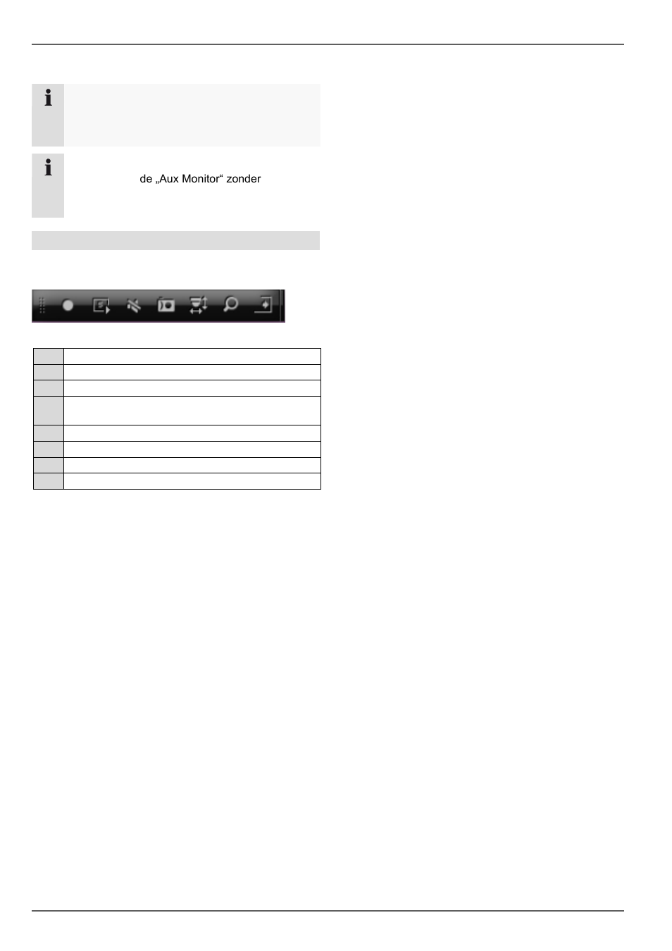Live weergave, Selectielijst in het camerabeeld | ABUS TVVR45021 Operating instructions User Manual | Page 186 / 458