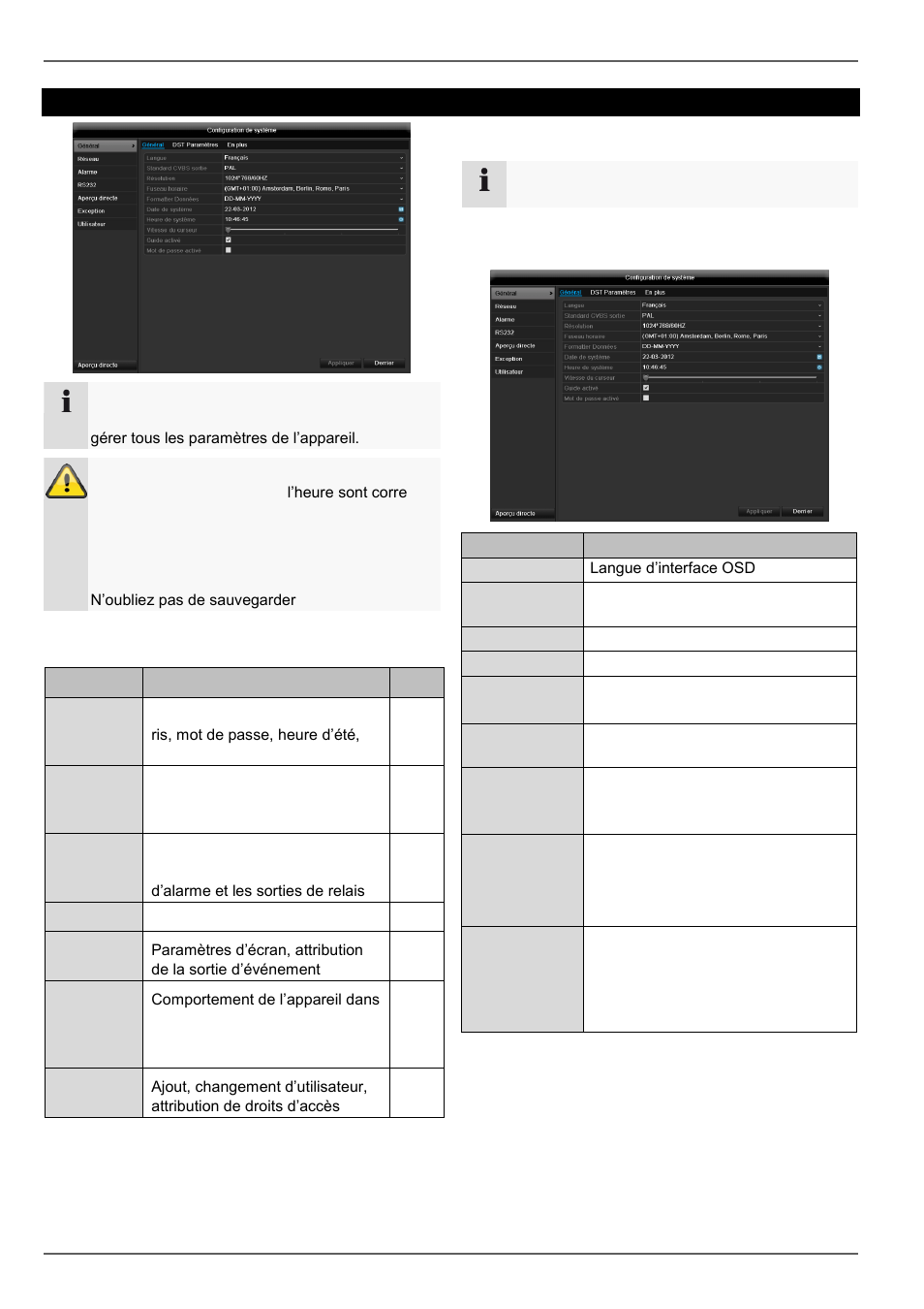 Général, Configuration de système, Aperçu | ABUS TVVR45021 Operating instructions User Manual | Page 269 / 458