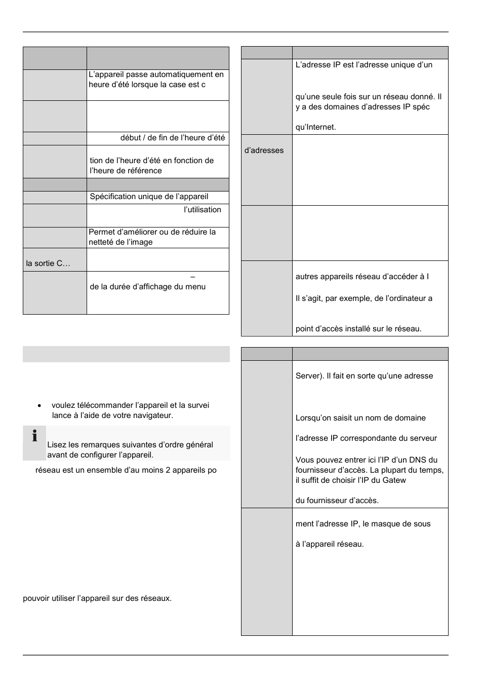 Généralités, Terminologie, Configuration de système | Configuration réseau | ABUS TVVR45021 Operating instructions User Manual | Page 270 / 458