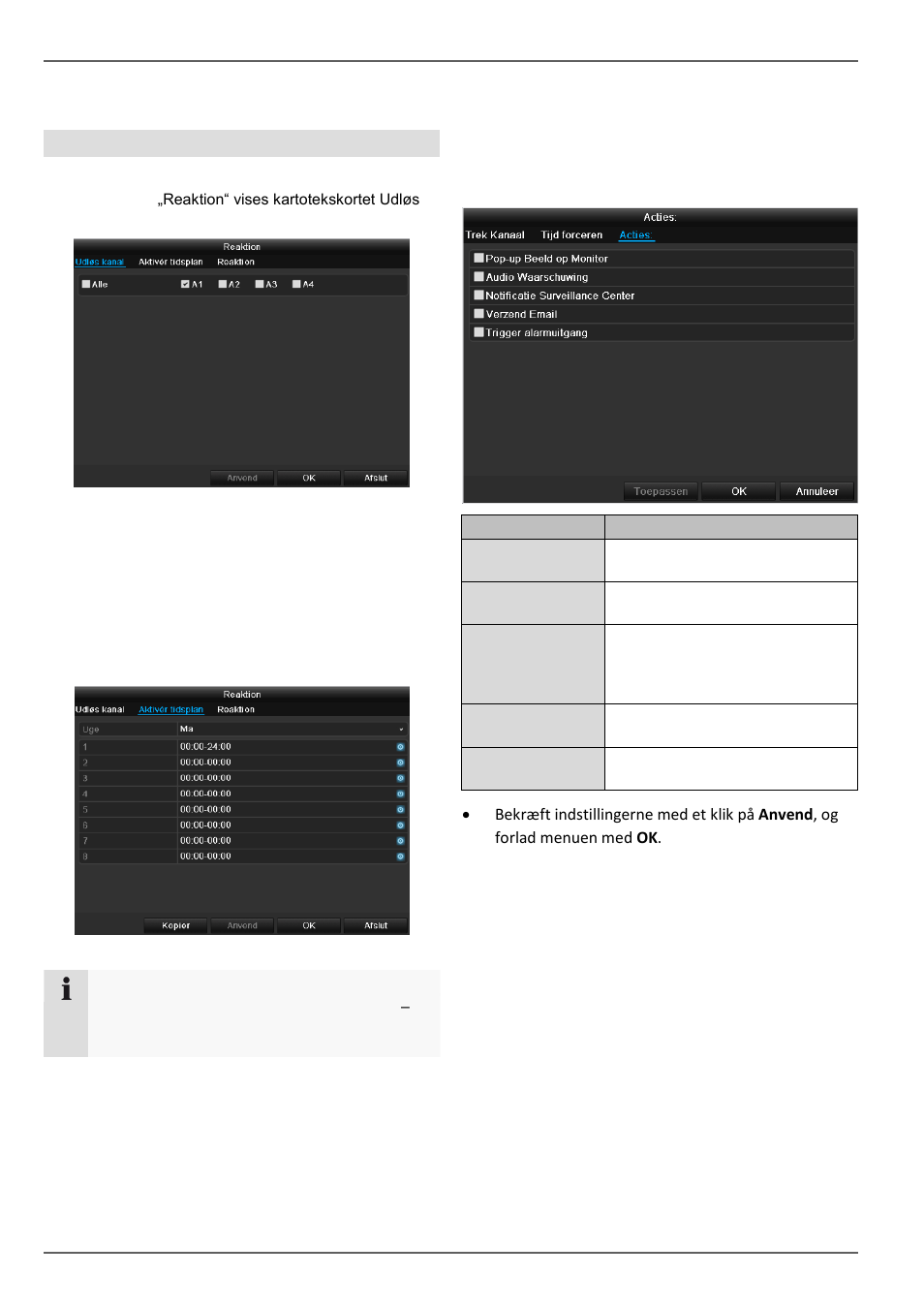 Kamera, Reaktion | ABUS TVVR45021 Operating instructions User Manual | Page 357 / 458