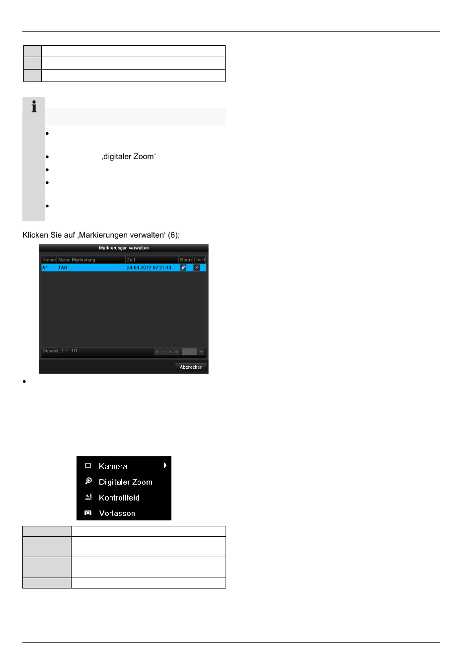 Rechtsklick bei laufender wiedergabe, Wiedergabe in der liveansicht | ABUS TVVR45021 Operating instructions User Manual | Page 37 / 458