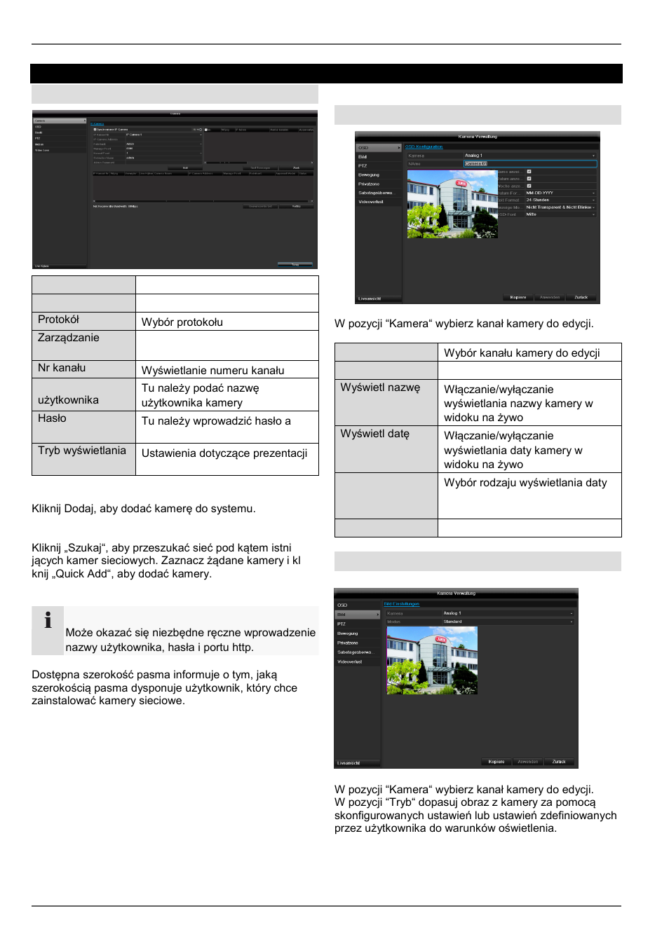 Kamera, Konfiguracja, Obraz | ABUS TVVR45021 Operating instructions User Manual | Page 431 / 458