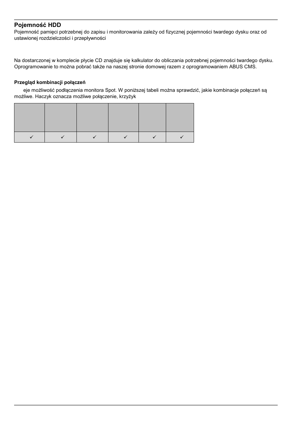 Dane techniczne, Pojemność hdd | ABUS TVVR45021 Operating instructions User Manual | Page 452 / 458